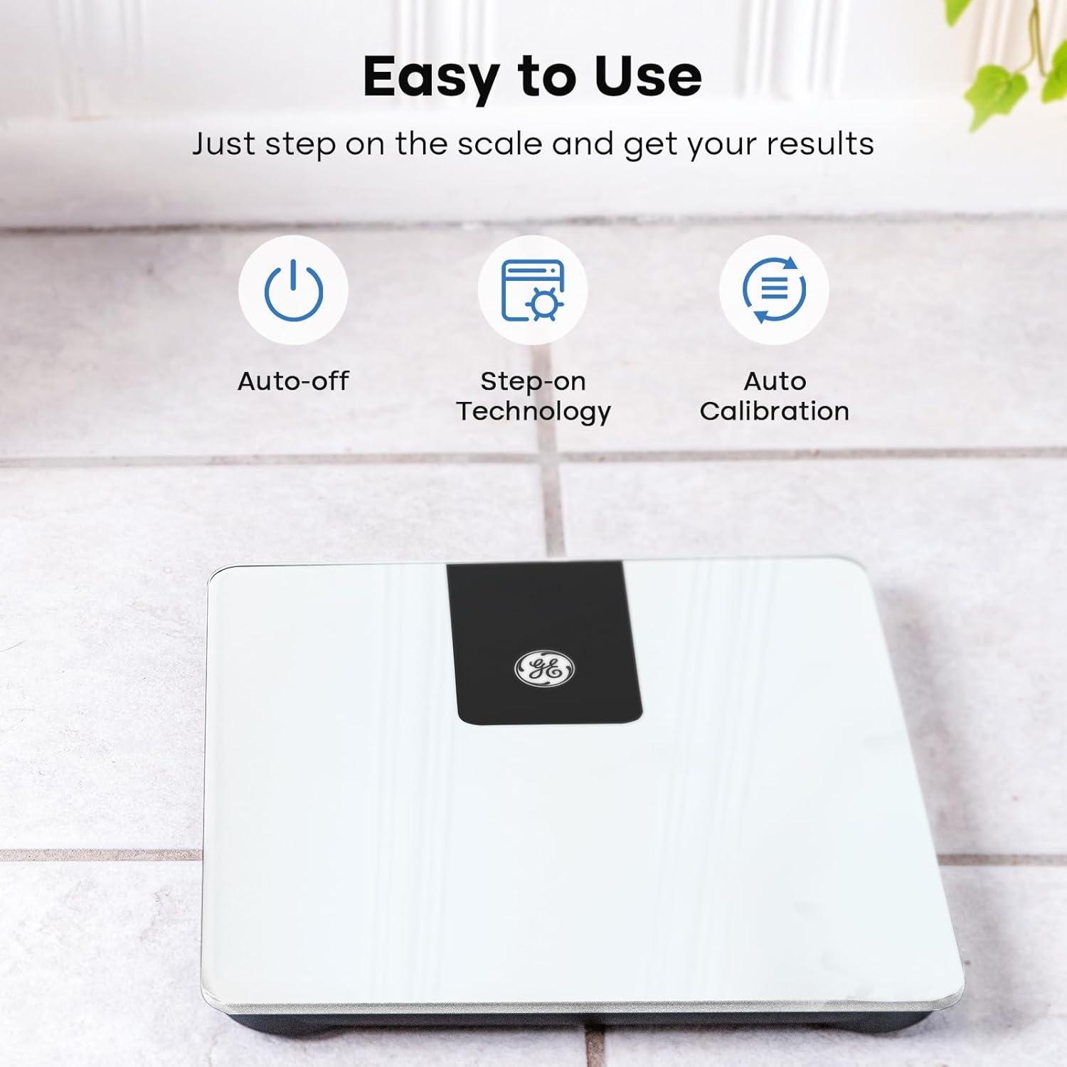 White Digital Smart Floor Scale with Body Analysis