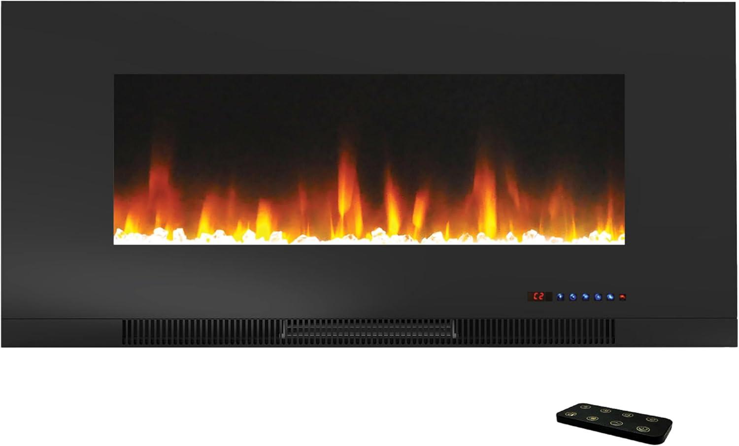 Cambridge Cambridge Wall Mount Electric Fireplace Heater with Remote Control for Indoor Use in Living Room, Bedroom, Home Office