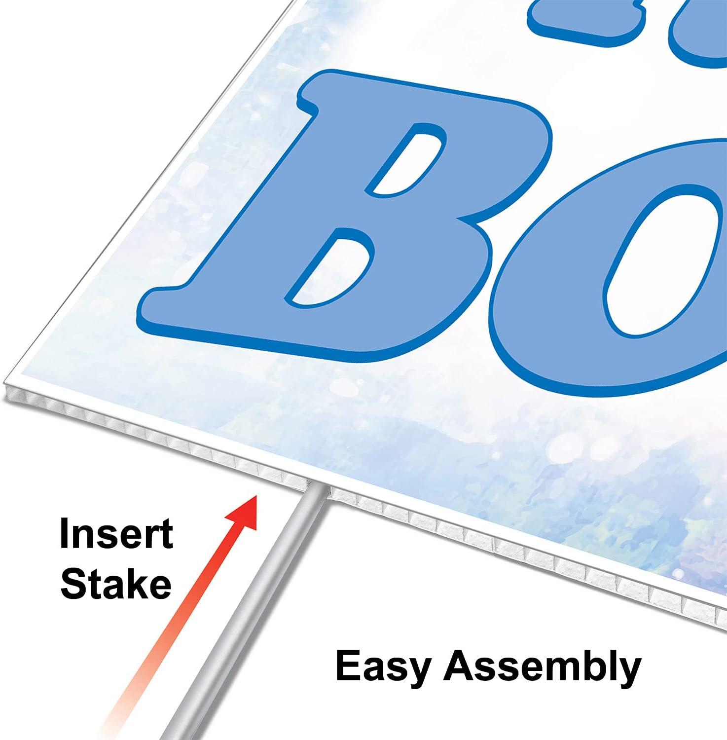 Beistle Plastic It's A Boy! Yard Sign, 11.5" x 15.5", (1/Pkg) Multicolored