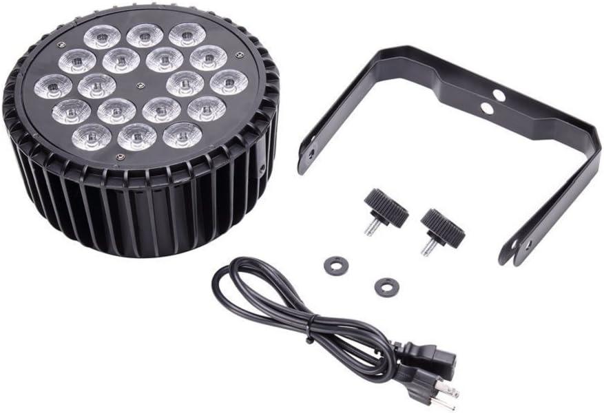 Black Round LED Stage Light with Aluminum Finish