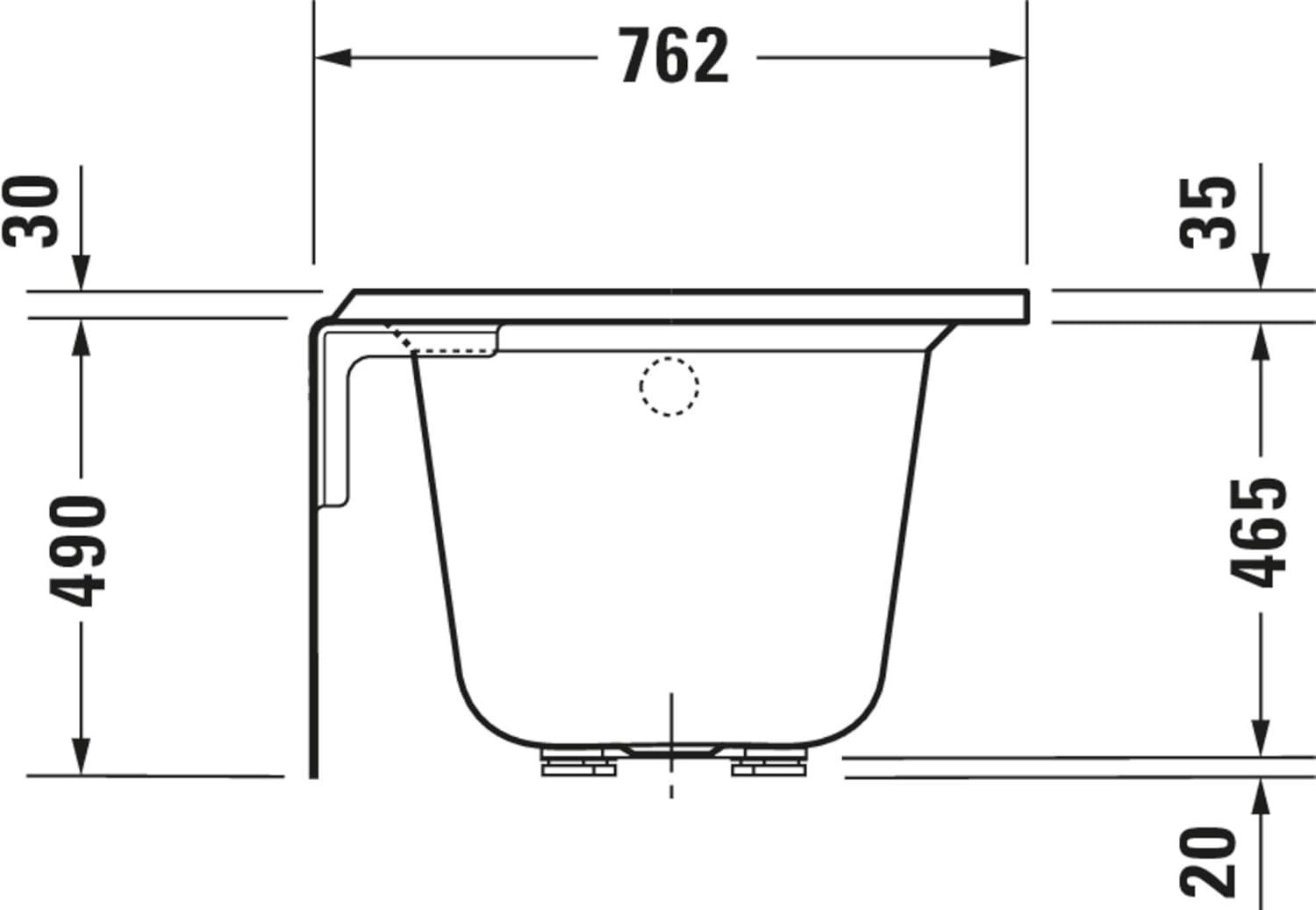 Starck New 59" x 28" Drop In Soaking Acrylic Bathtub