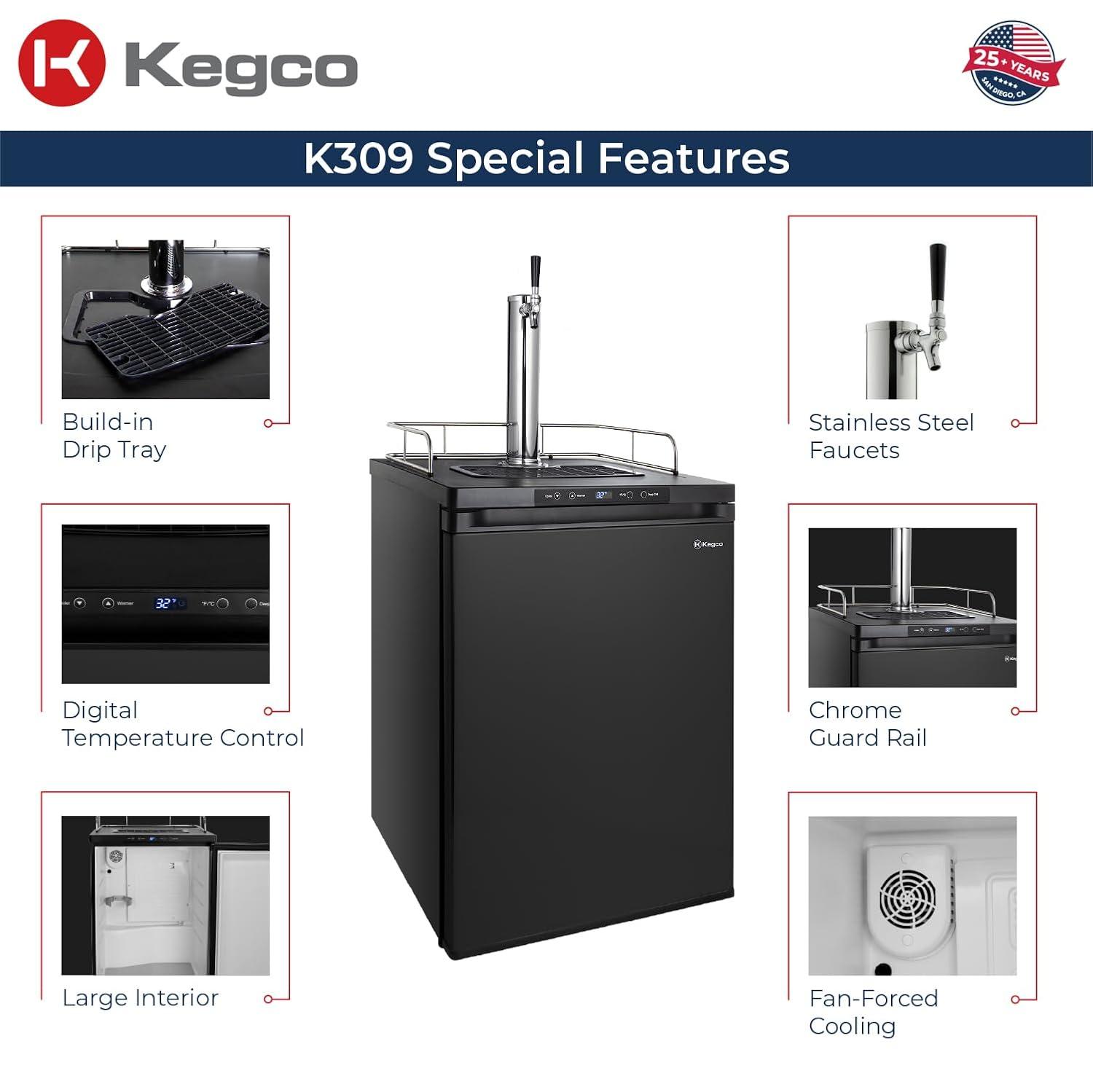 Kegco Kegco Single Tap Freestanding Kegerator with Adjustable Temperature