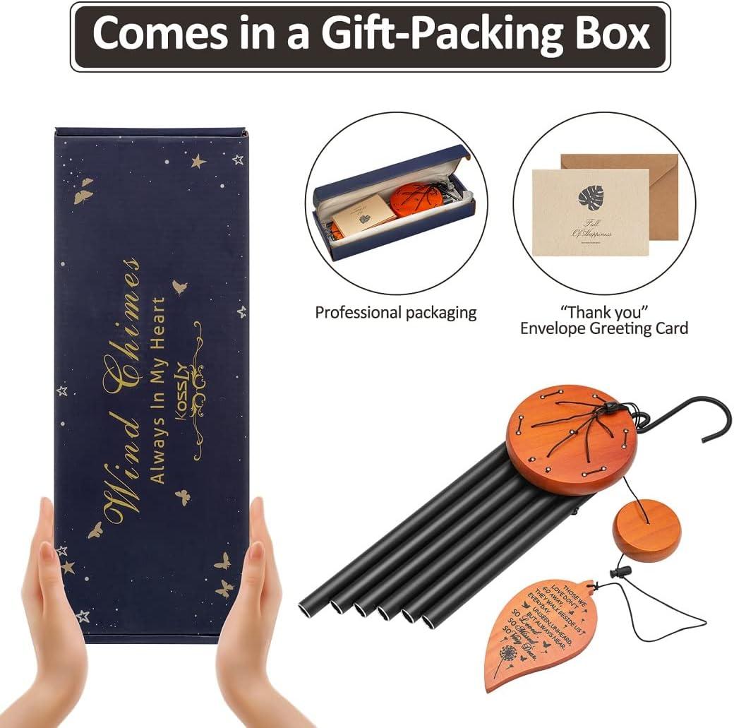 Sympathy Gifts for Loss of Loved One 32" Memorial Wind Chimes for Loss of Loved One Bereavement Condolence Gifts Sympathy Windchimes Memory Wind Chime with Memorial Card