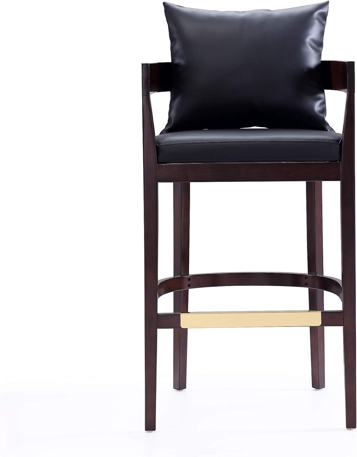 Ritz Upholstered Beech Wood Barstool - Manhattan Comfort