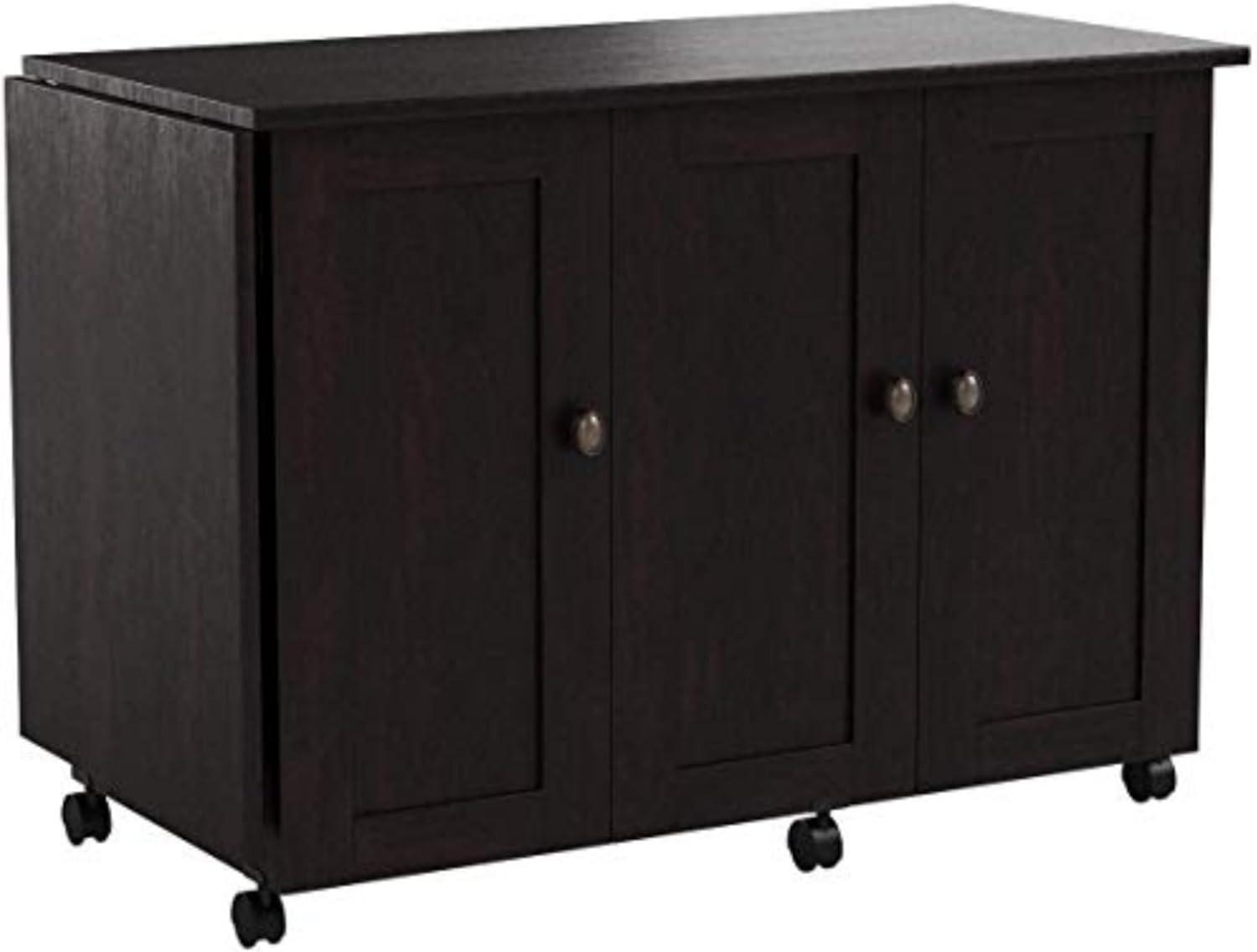 Sauder Sewing/Craft Cart, Cinnamon Cherry Finish