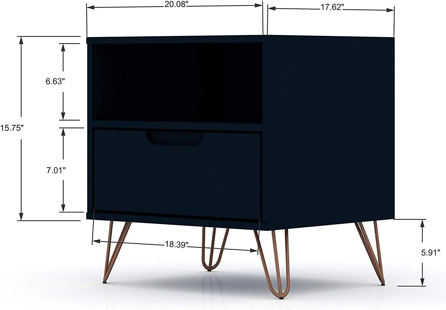 1.0 Rockefeller Nightstand - Manhattan Comfort