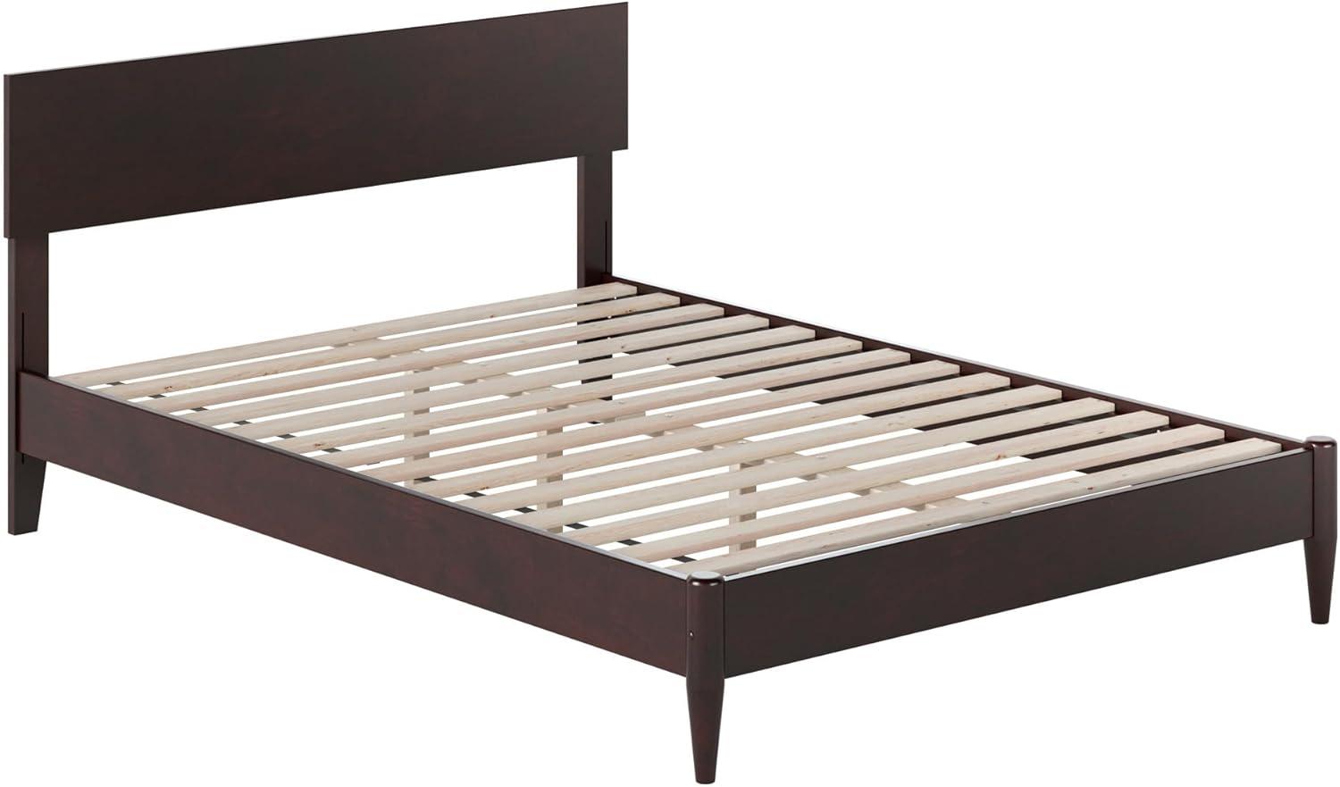 AFI Aria Full Modern Solid Wood Low Profile Platform Bed, Espresso