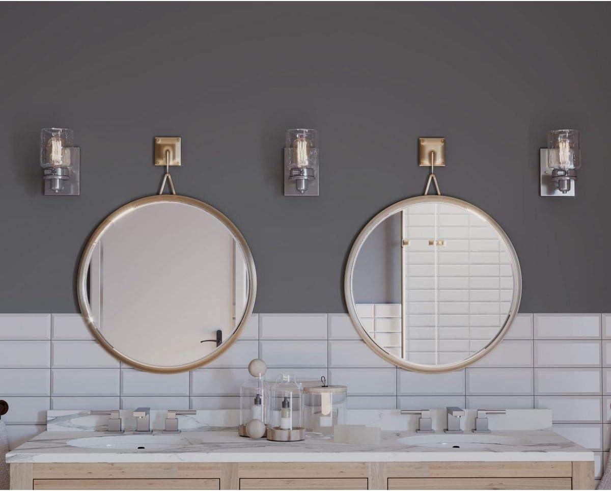 Progress Lighting Calhoun Collection 1-Light Bath & Vanity Wall Light, Brushed Nickel, Clear Glass Shade