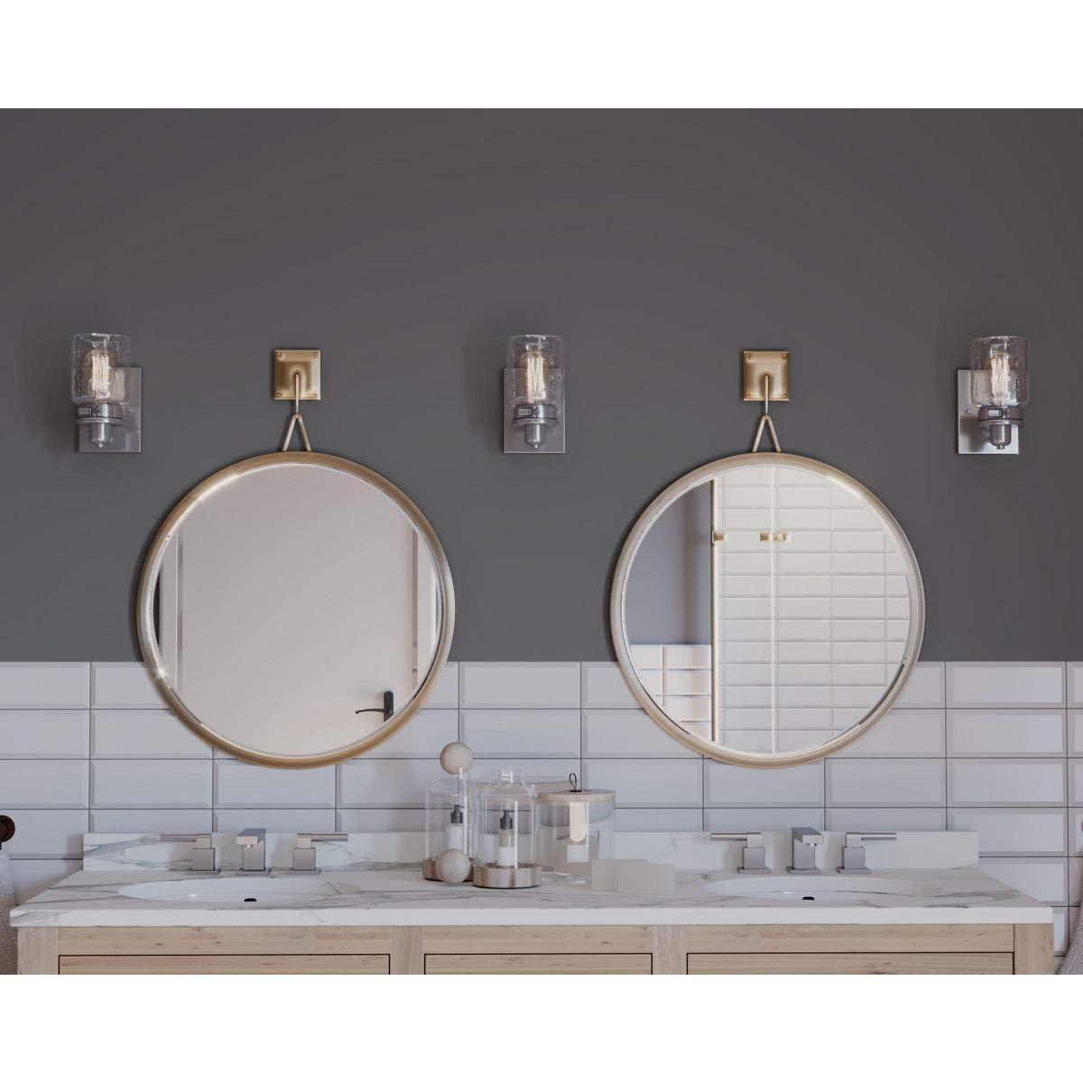 Progress Lighting Calhoun Collection 1-Light Bath & Vanity Wall Light, Brushed Nickel, Clear Glass Shade