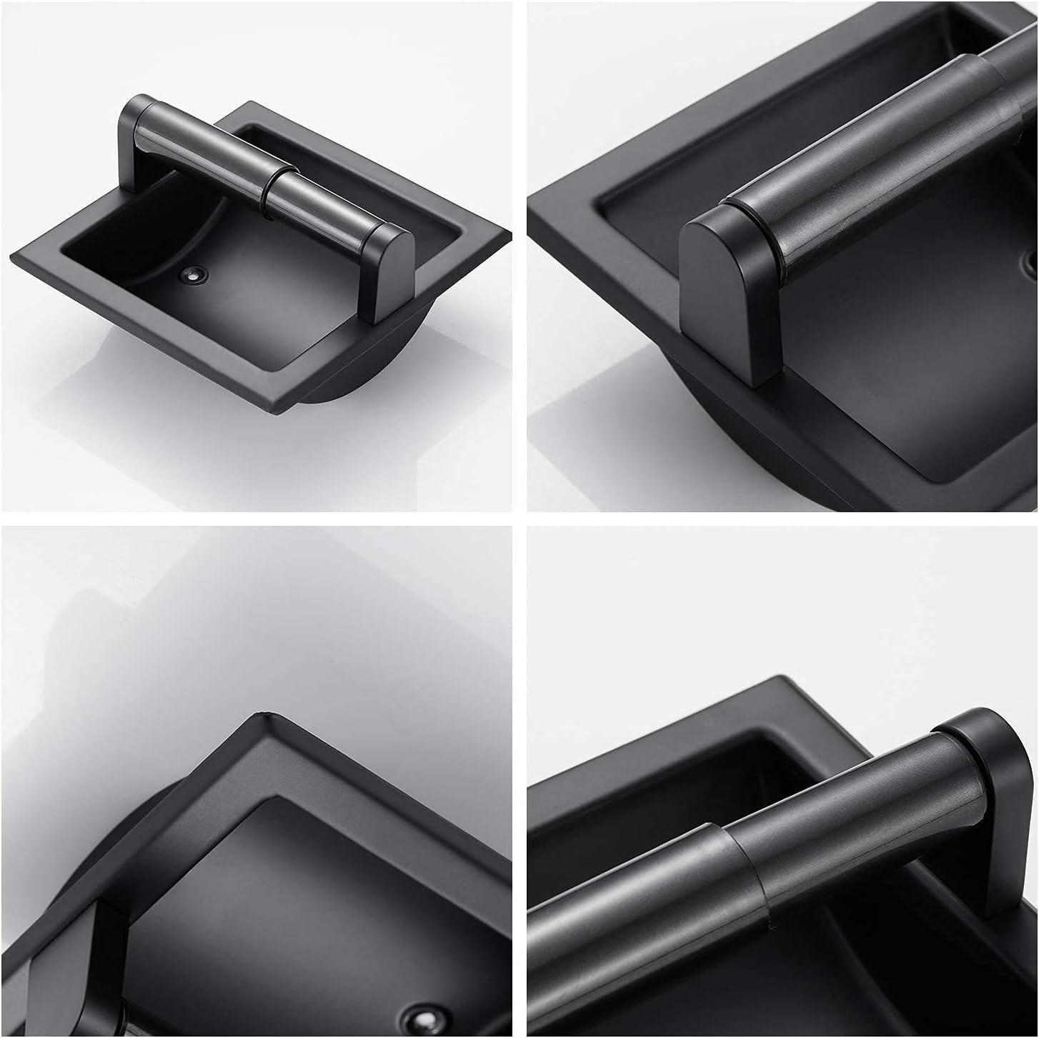 Recessed Toilet Paper Holder, Space-Saving Design for Mega Rolls, Easy Wall or Cabinet Mount Installation