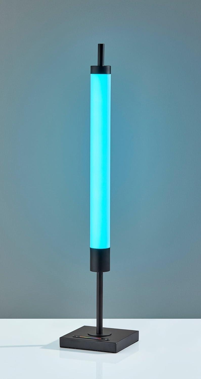 Collin LED Table Lamp Black with Touch Switch & RGB Spectrum - Adesso