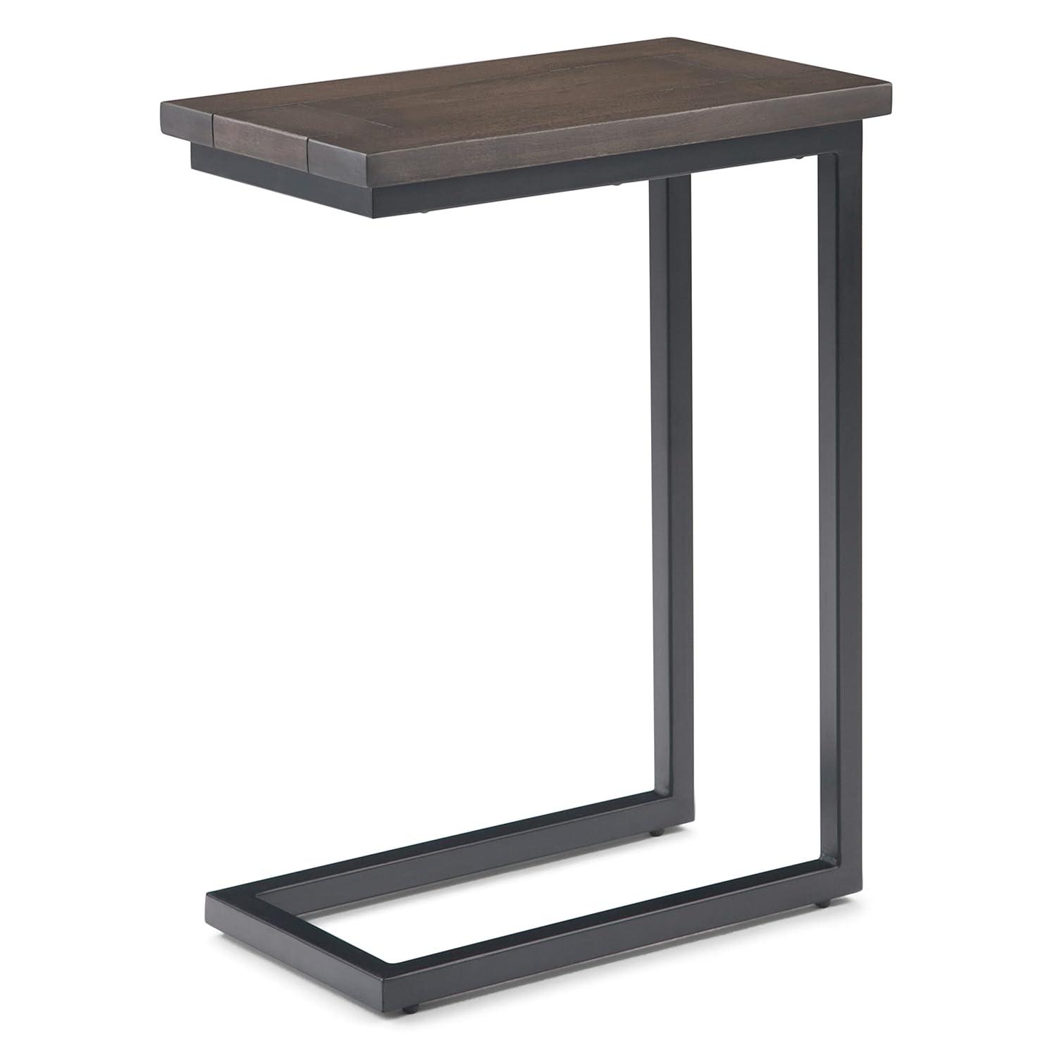 Simpli Home Skyler Solid Mango Wood C Side Table