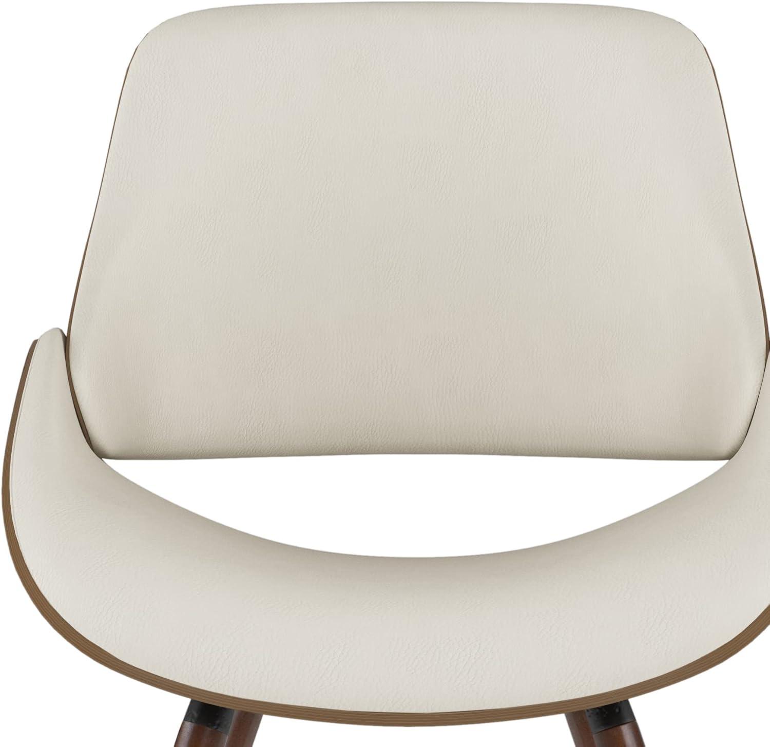 Simpli Home Malden Upholstered Dining Chair with Ergonomic Solid Wood Frame and Mid-Century Modern Style