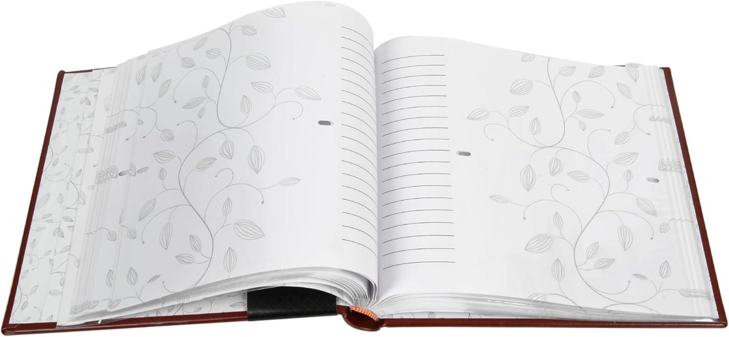 Faux Leather Family Tree Embossed Photo Album, Holds 120 Photos, 4"x6" or 60 5"x7" Photos