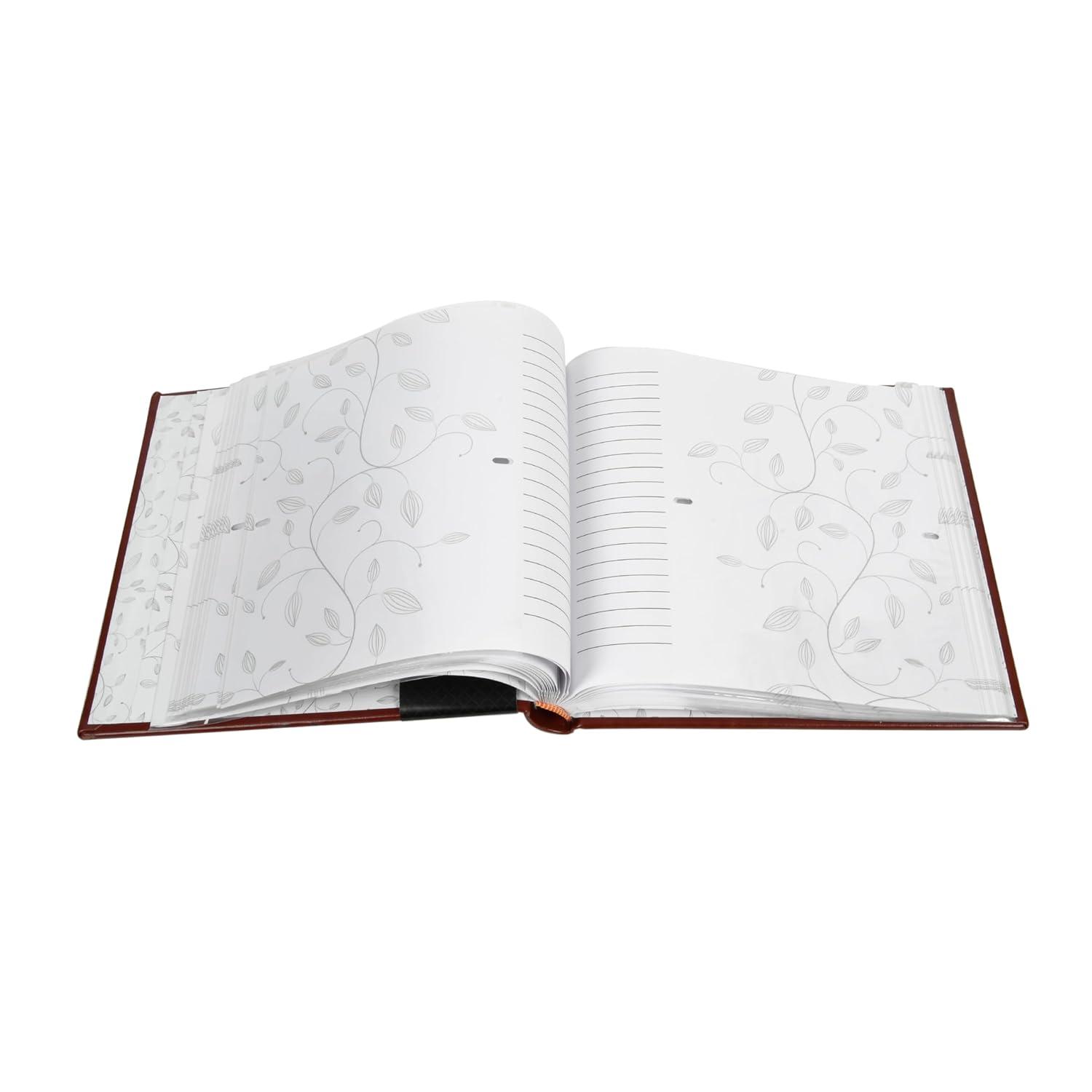 Faux Leather Family Tree Embossed Photo Album, Holds 120 Photos, 4"x6" or 60 5"x7" Photos