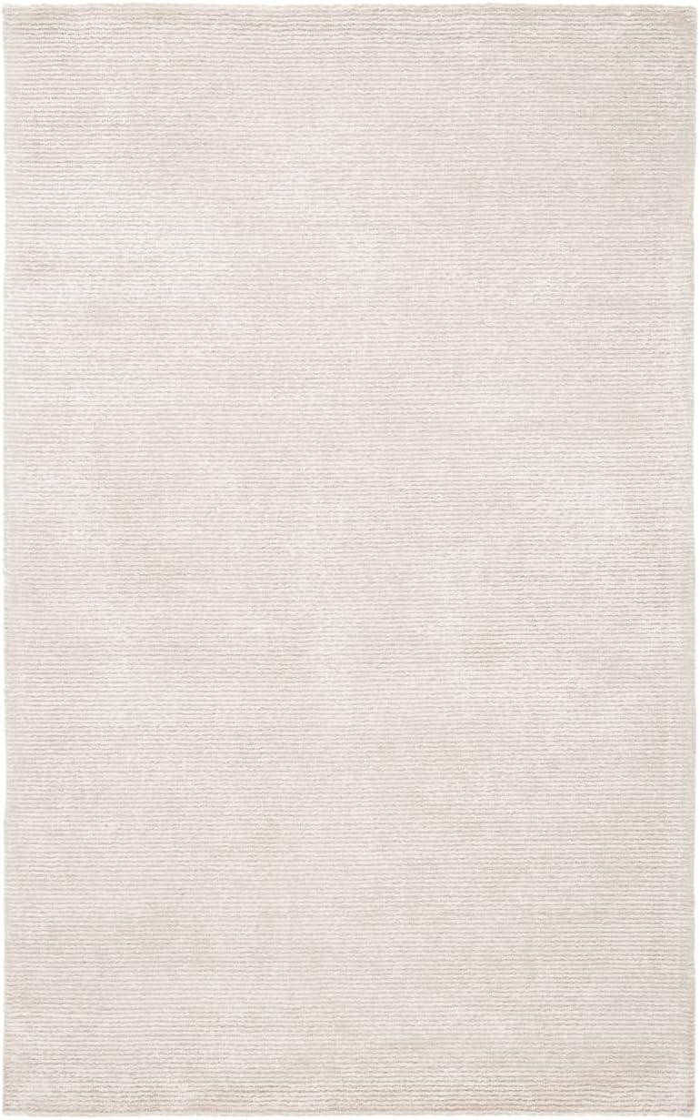 Beige Hand Tufted Wool and Viscose Rectangular Rug