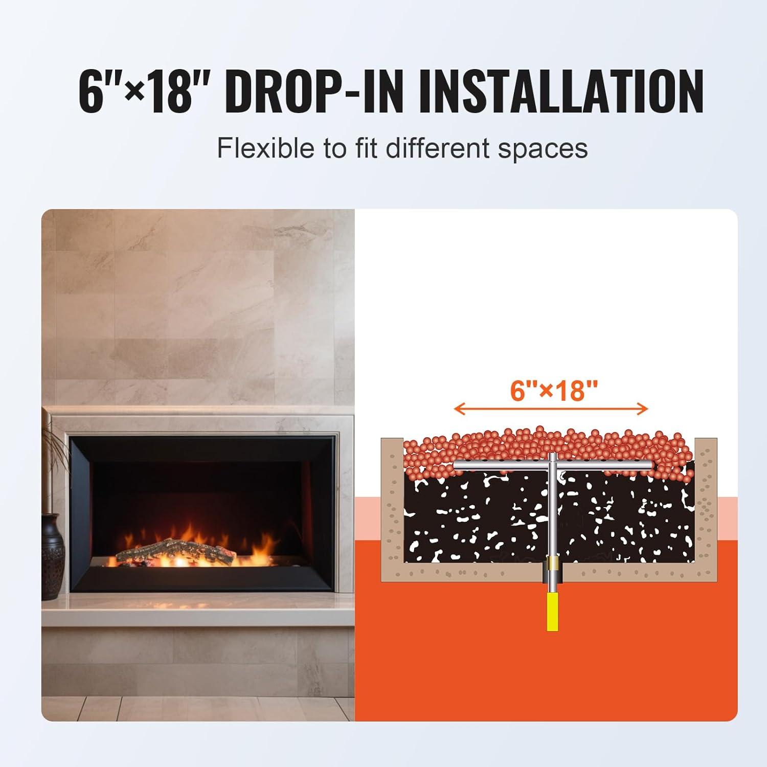 6 x 18 in. Rectangular Drop-In Fire Pit Pan