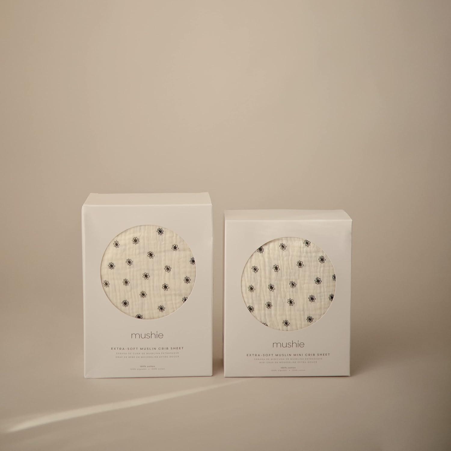 Mushie Extra Soft Muslin Crib Sheet - Bees