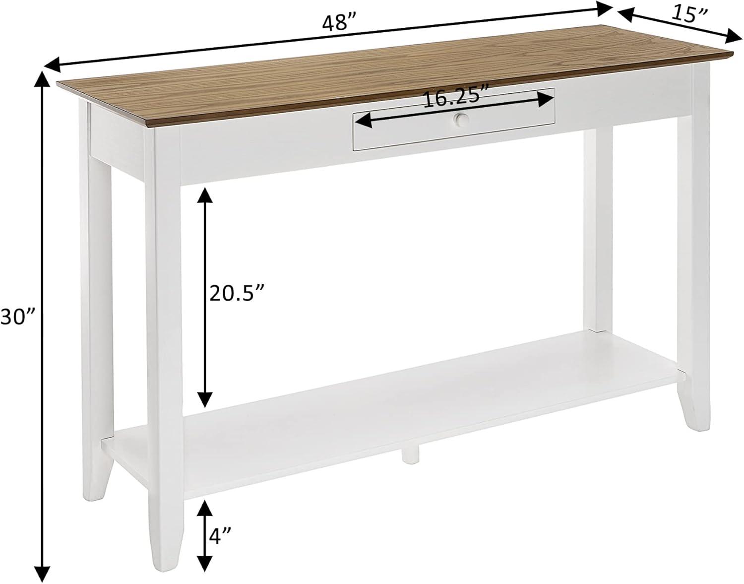 Convenience Concepts American Heritage 1 Drawer Console Table with Shelf