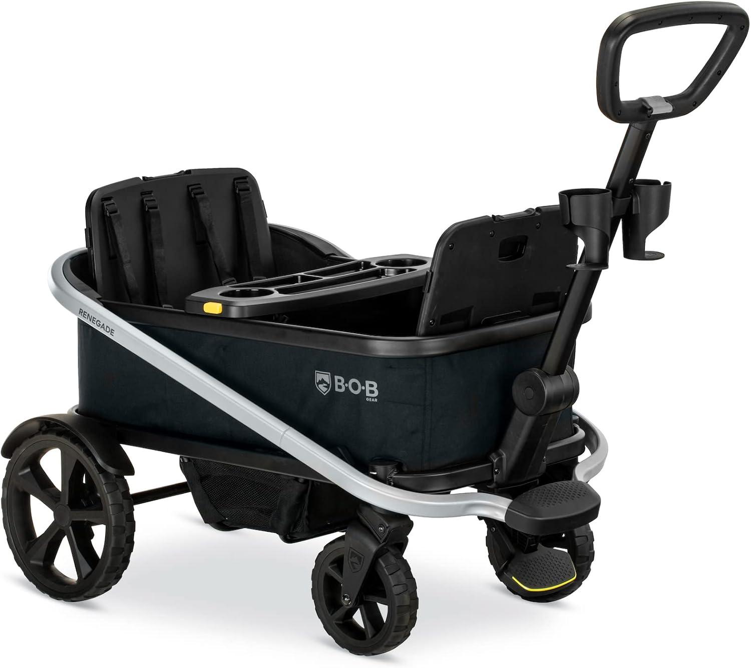 BOB Gear Renegade Foldable Stroller Wagon with Child Snack Tray and Cup Holders, Nightfall
