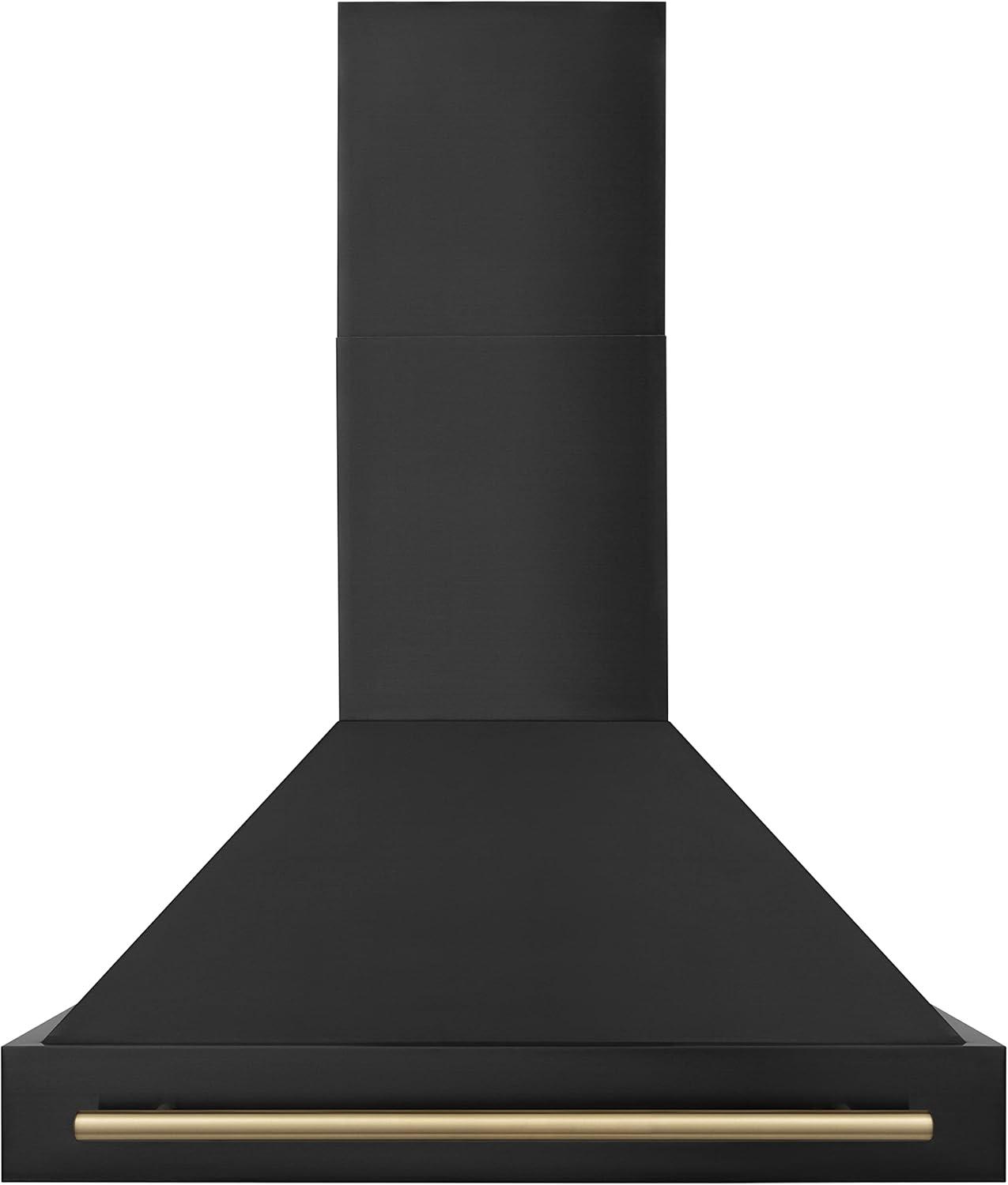 ZLINE ZLINE 36 in. Black Stainless Steel Range Hood W/ Black Stainless Steel Handle (BS655-36-BS) BS655-36-BS