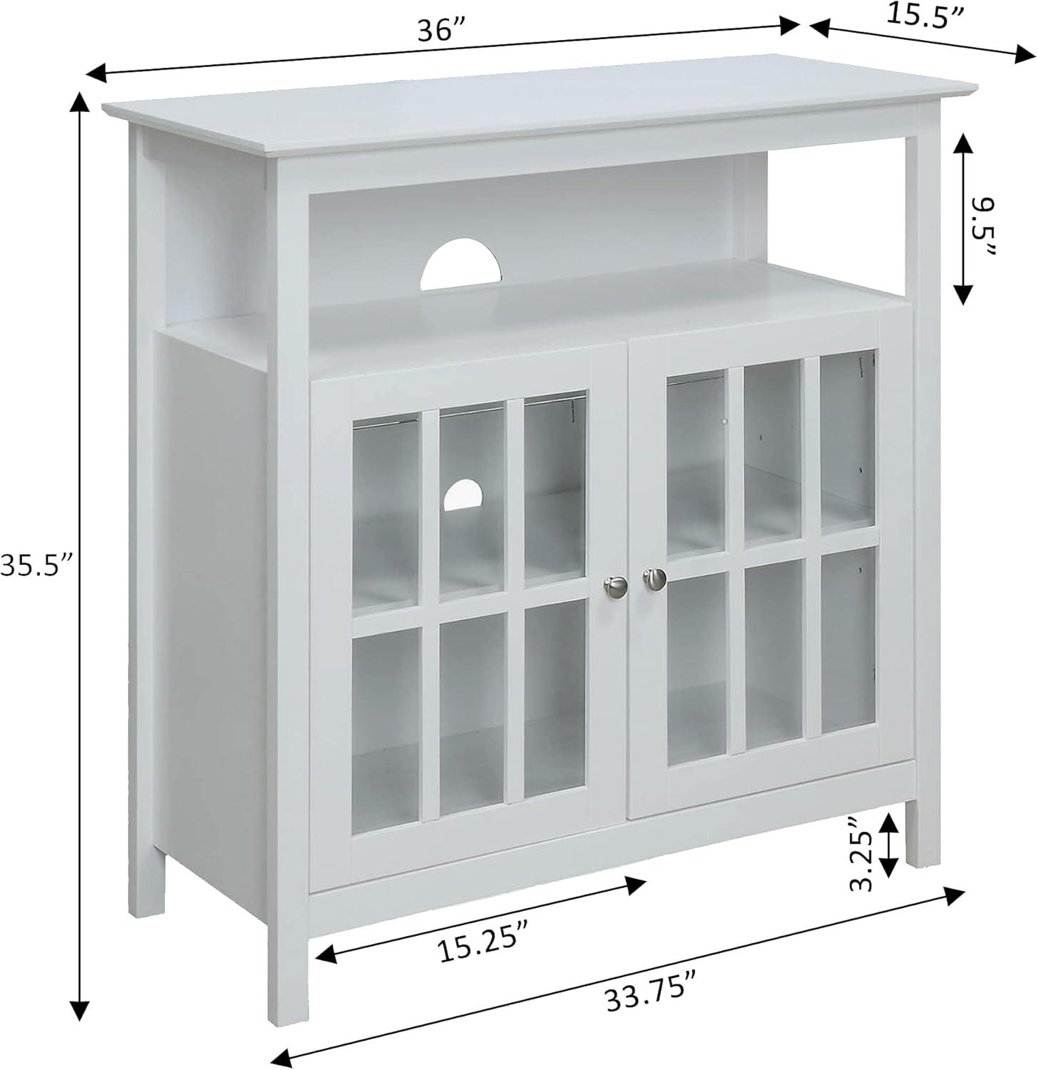 Big Sur Highboy TV Stand, White