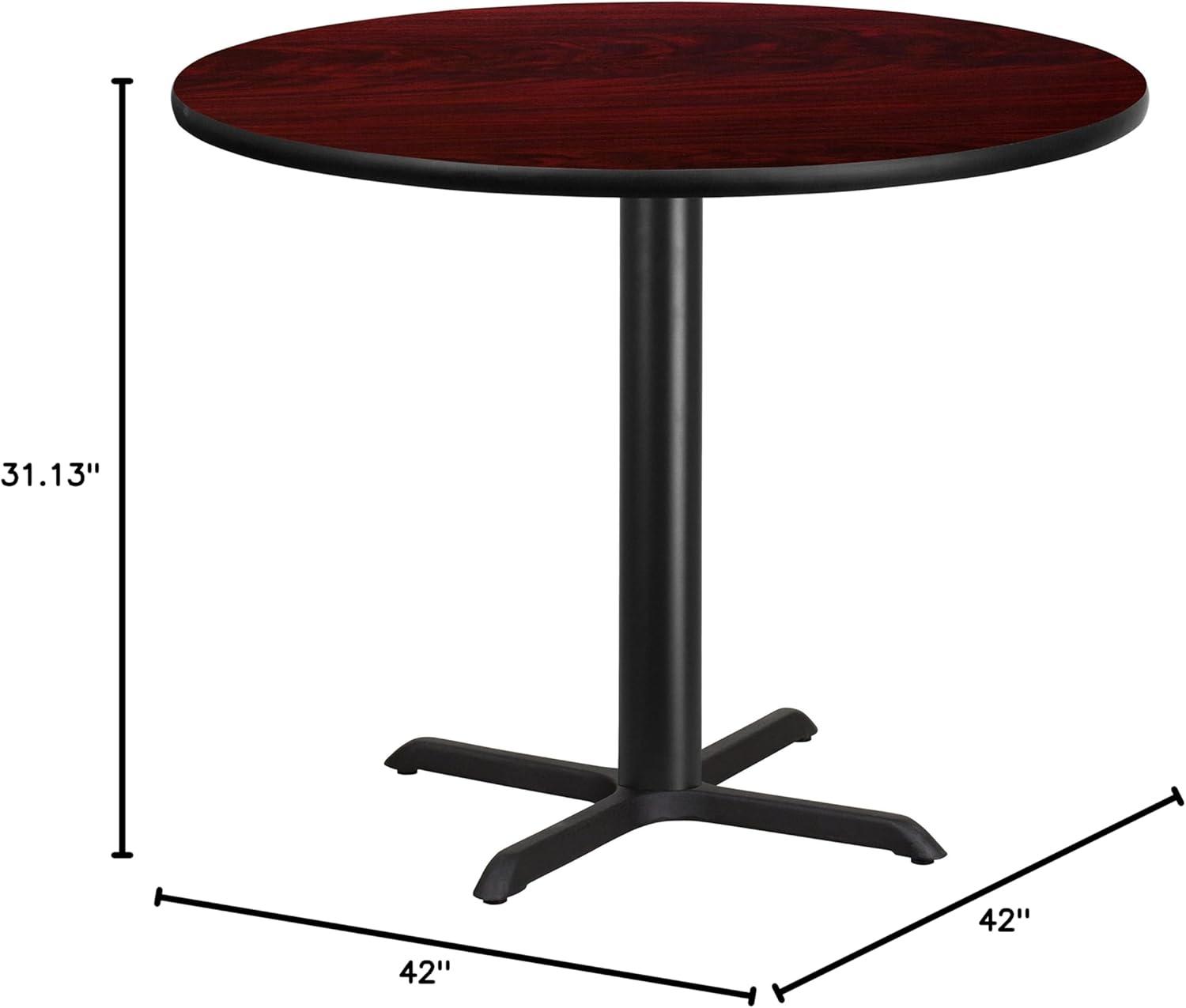 Flash Furniture Carrus Round Laminate Table Top with Height Table Base