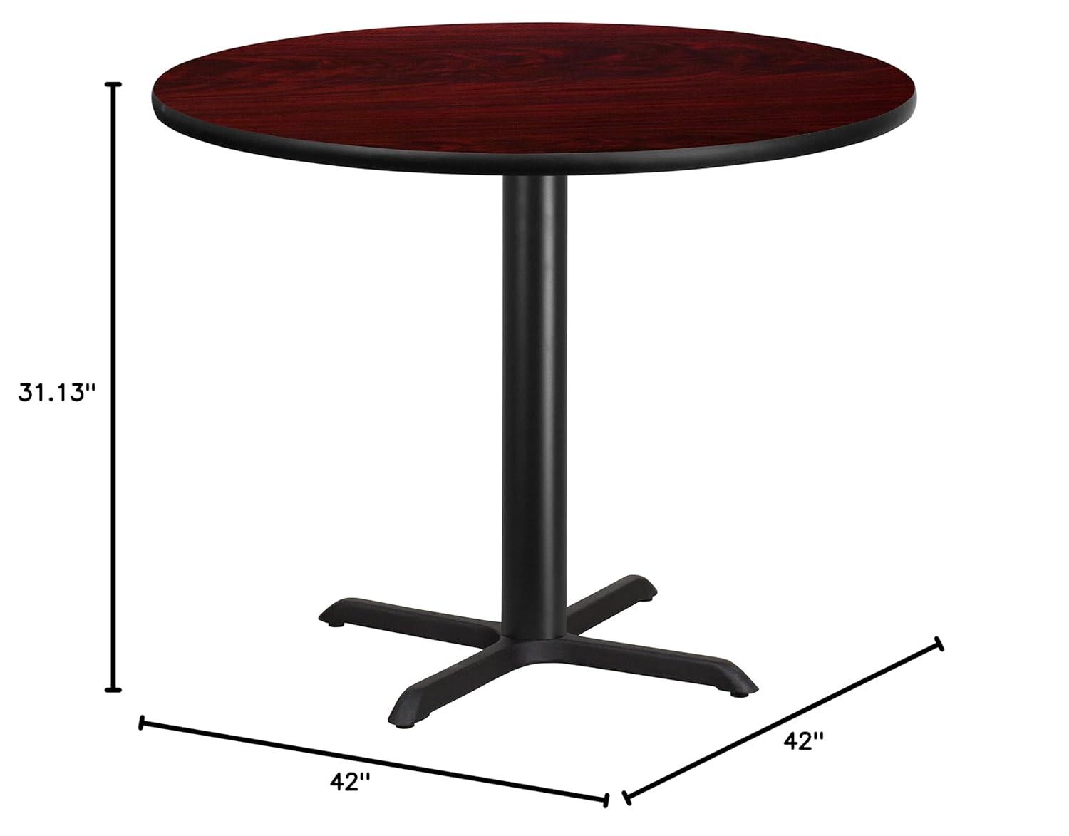 Flash Furniture Carrus Round Laminate Table Top with Height Table Base