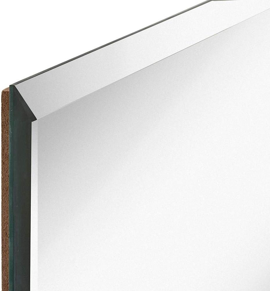 Hamilton Hills Large Simple Rectangular 1 Inch Beveled Wall Mirror Premium
