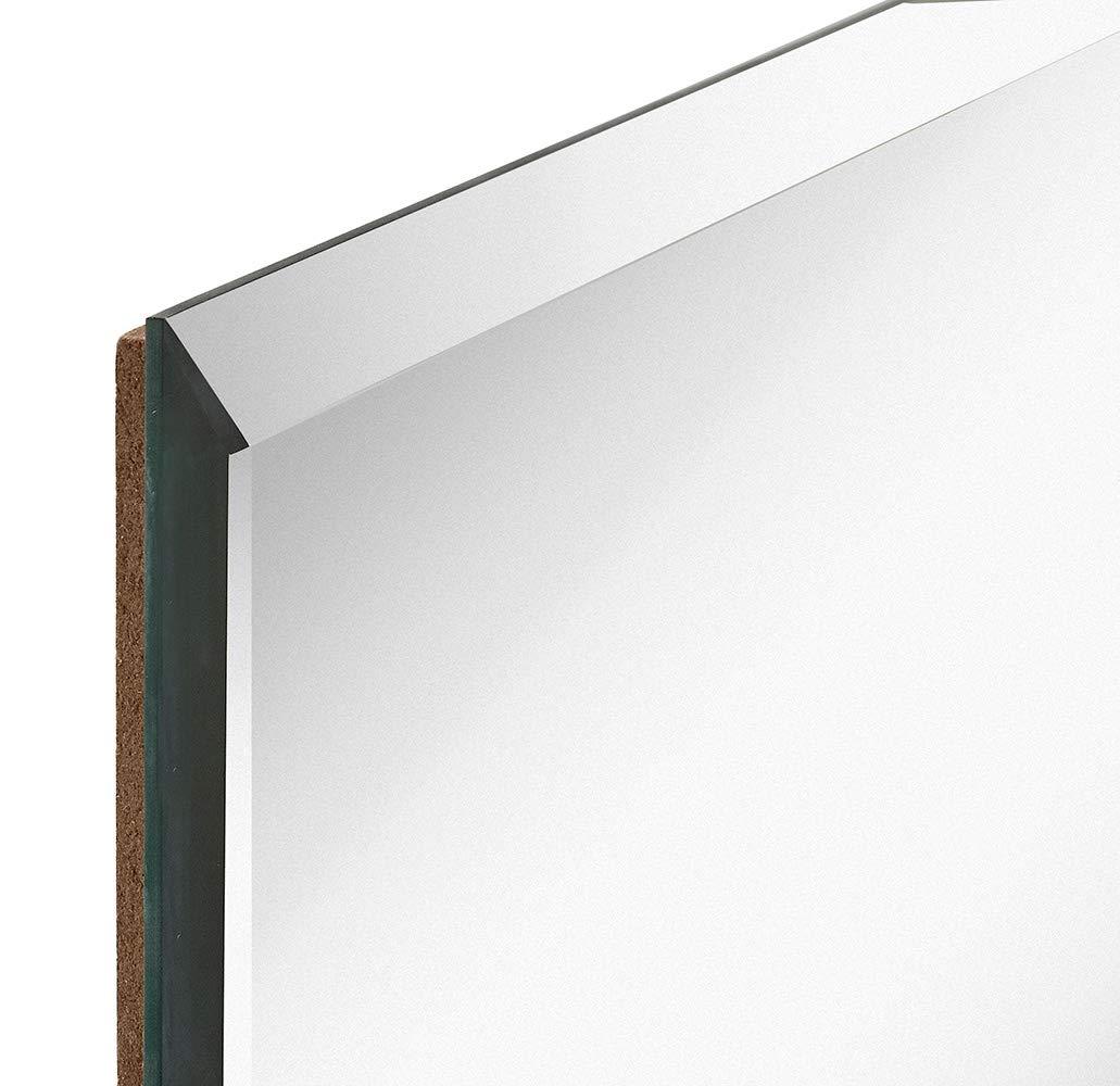 Hamilton Hills Large Simple Rectangular 1 Inch Beveled Wall Mirror Premium
