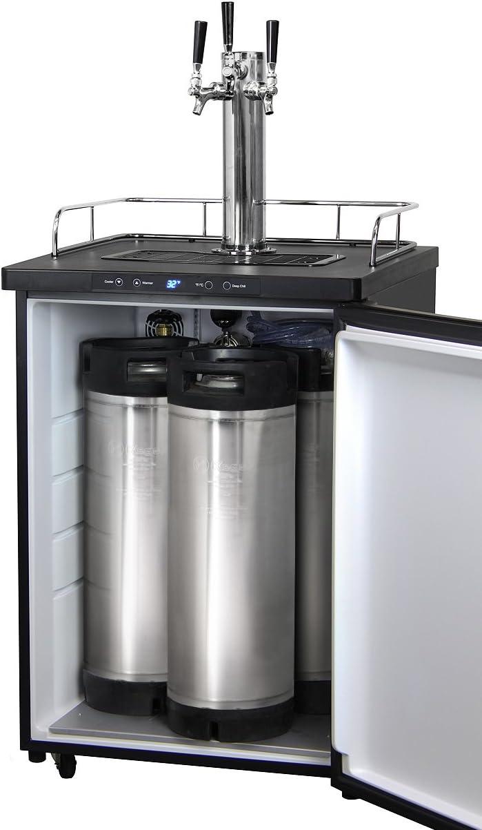 Kegco Kegco 5.6 Cubic Feet Triple Tap Freestanding Kegerator with Adjustable Temperature