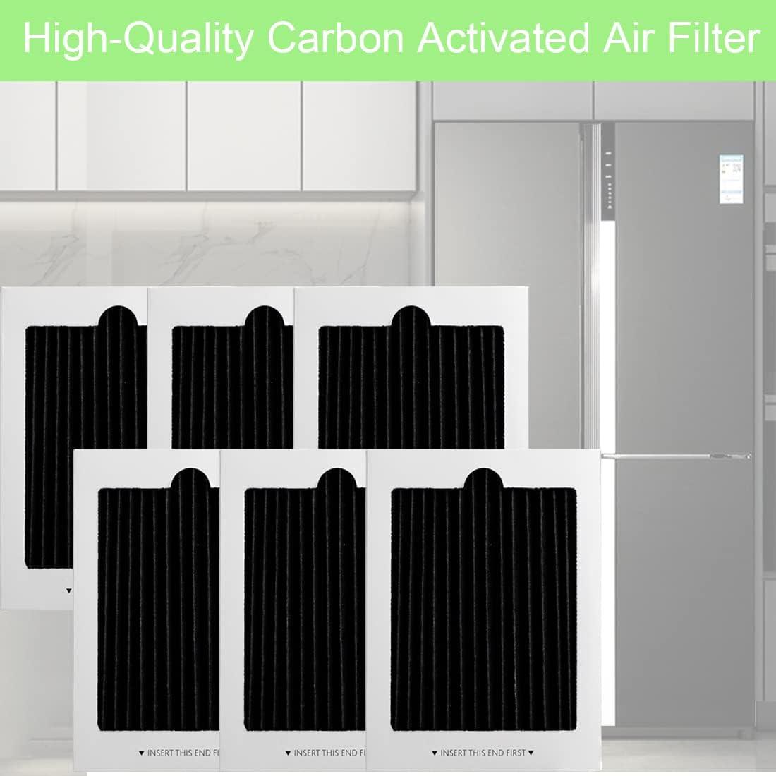 4Pcs  Activated Carbon  For Frigidaire Air Filter  Replacement Refrigerator Pure Air，Also Fits Electrolux Part # EAFCBF