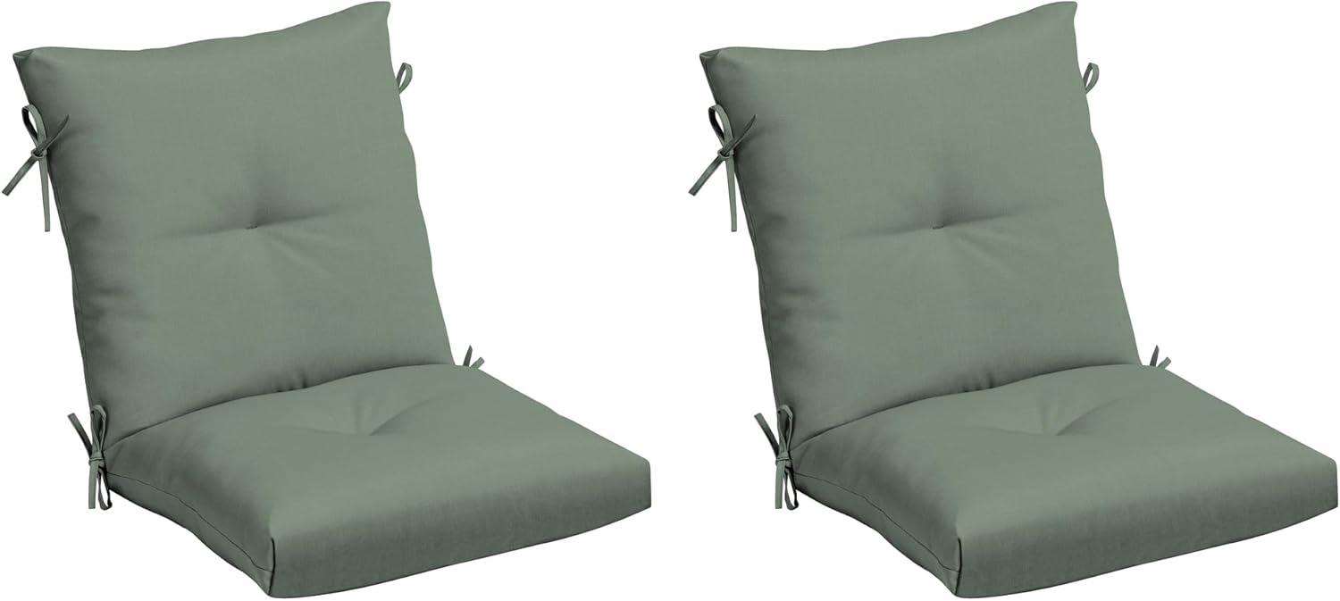 ARDEN Arden earthFIBER Plush Modern Tufted Polyfill Dining Chair Cushion, 21 x 40 (Set of 2)