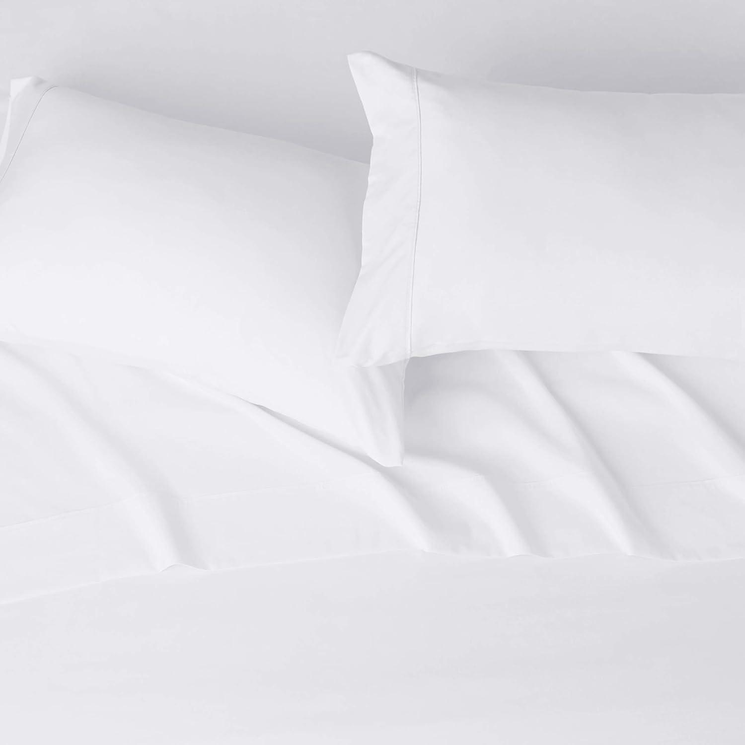 Bright White Queen Deep Pocket Microfiber Bed Sheet Set