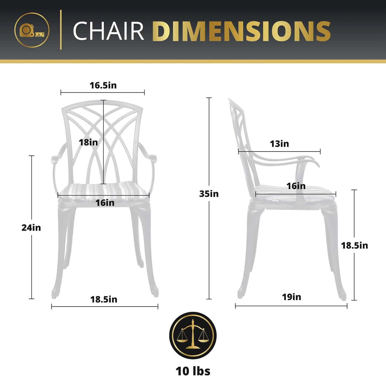 Kinger Home Ekta 3-Piece Patio Bistro Set