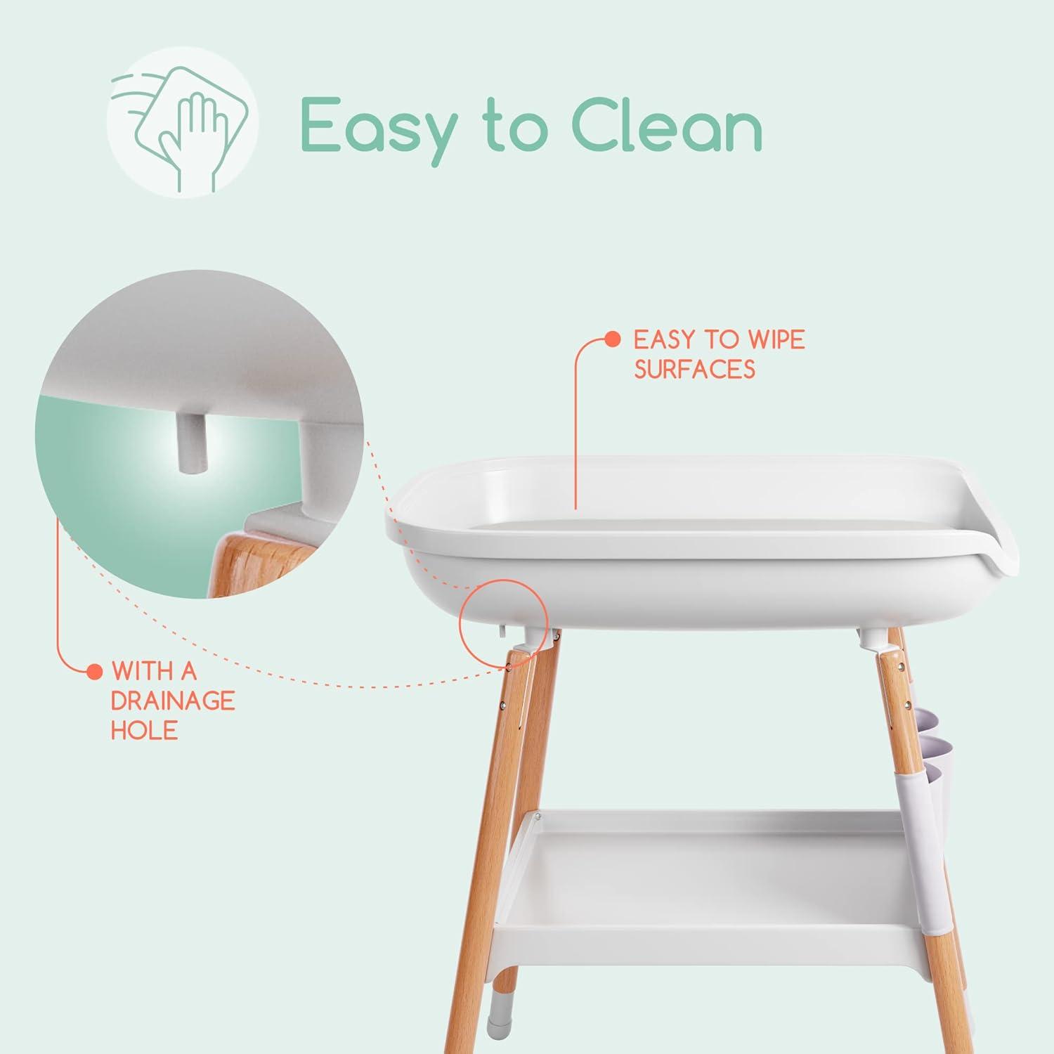 Children of Design Deluxe Diaper Changing Table with Pad & Storage Shelf