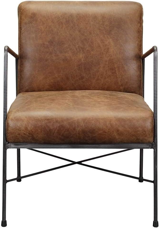 Ivie Leather Accent Chair