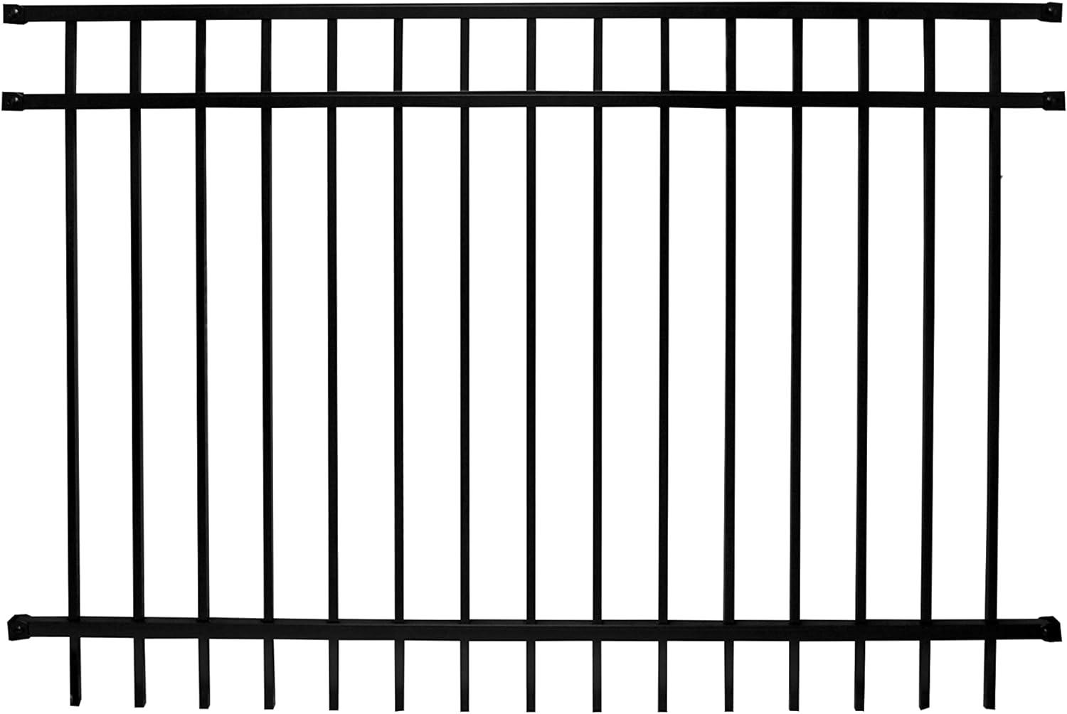 Weatherables Livingston Aluminum Fence Kit – DIY Kit for Backyard and Garden Fencing, Made with Durable Powder-Coated Aluminum That Combats Rust, Fading, and Corrosion (4’ x 6' Fence Panel)