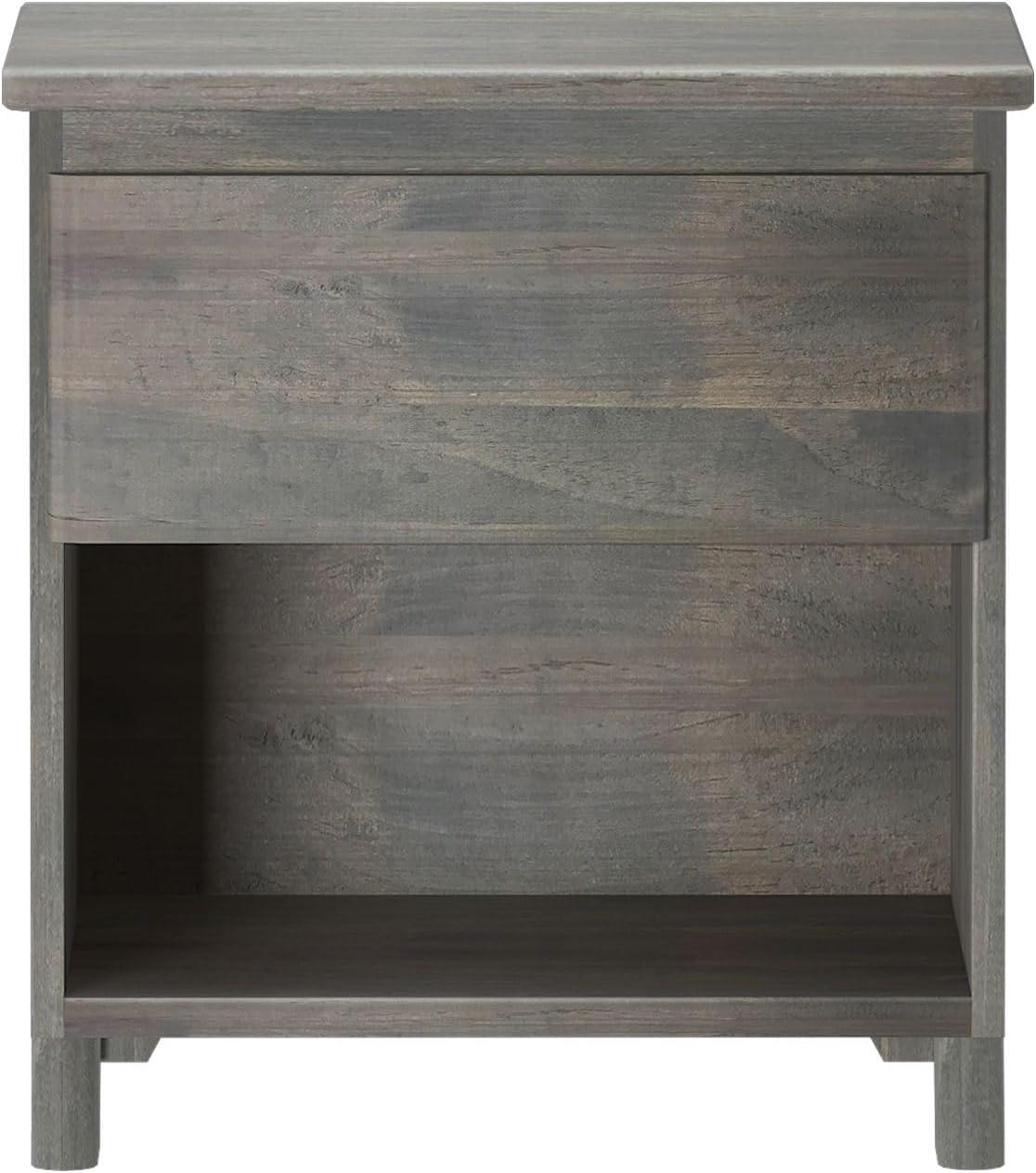 Farmhouse 1 Drawer Nightstand, Driftwood