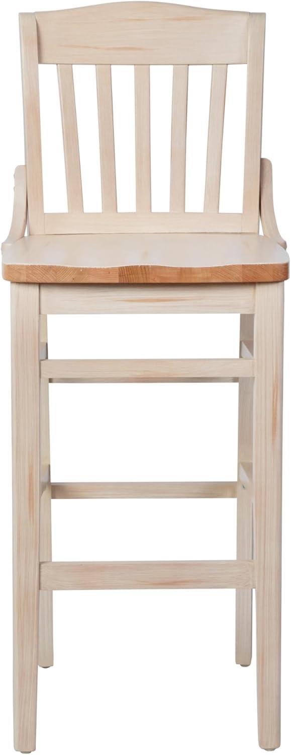 Flash Furniture HERCULES Series School House Back Walnut Wood Restaurant Barstool