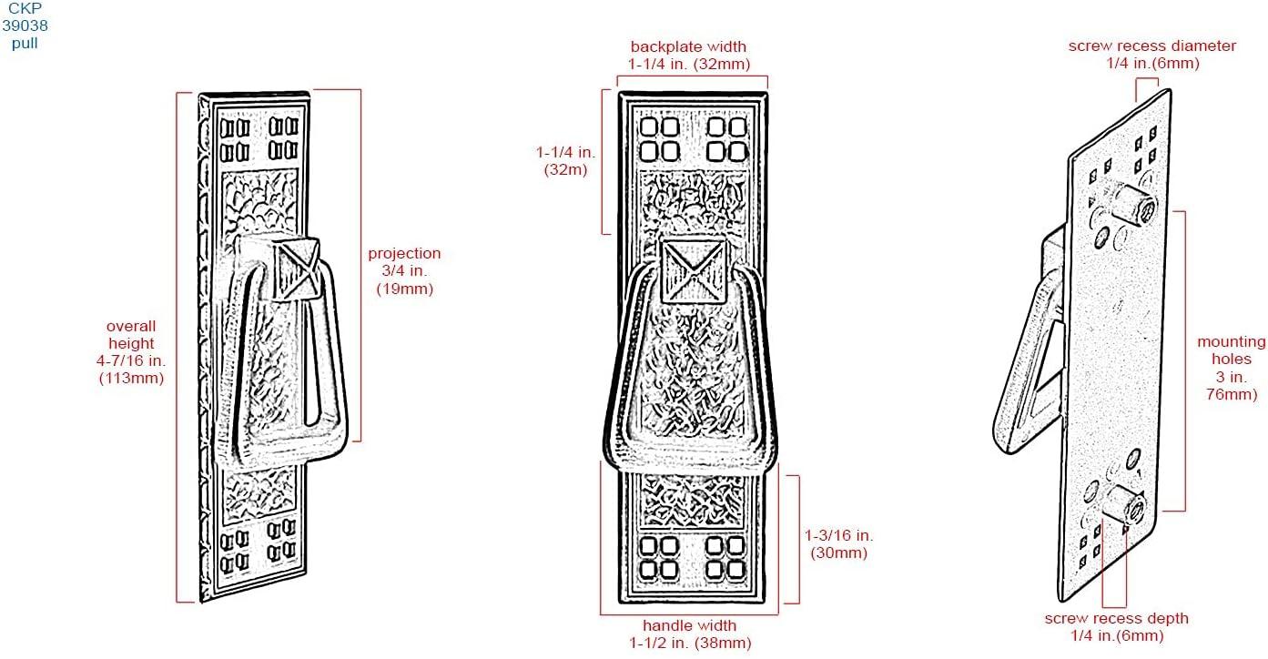 CKP Mission 3" Center to Center Ring Pull
