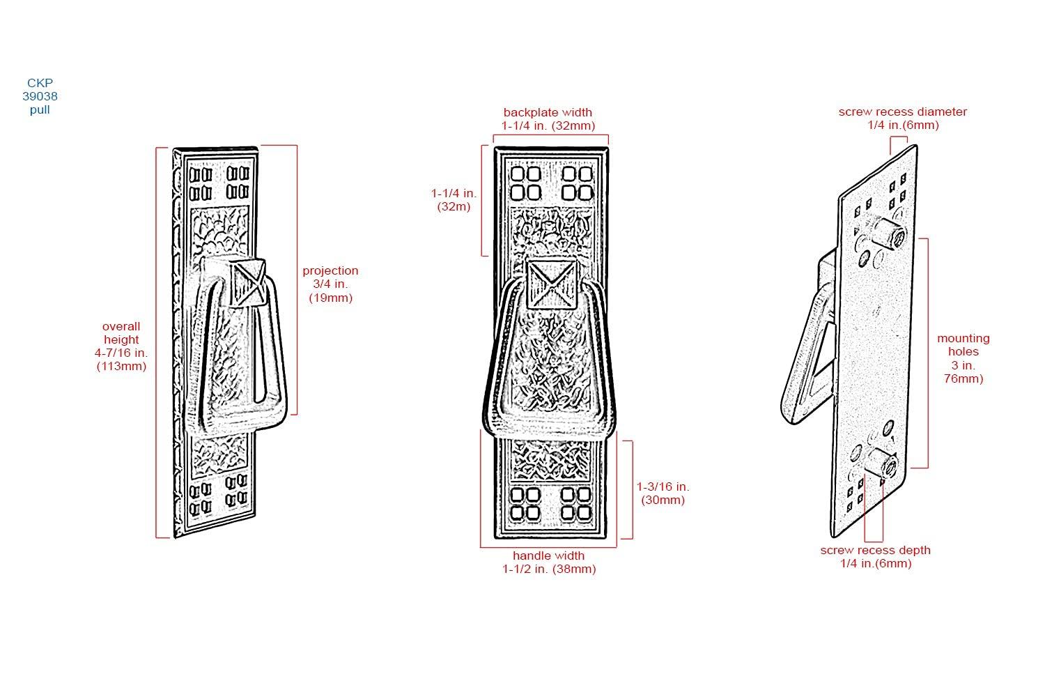 CKP Mission 3" Center to Center Ring Pull