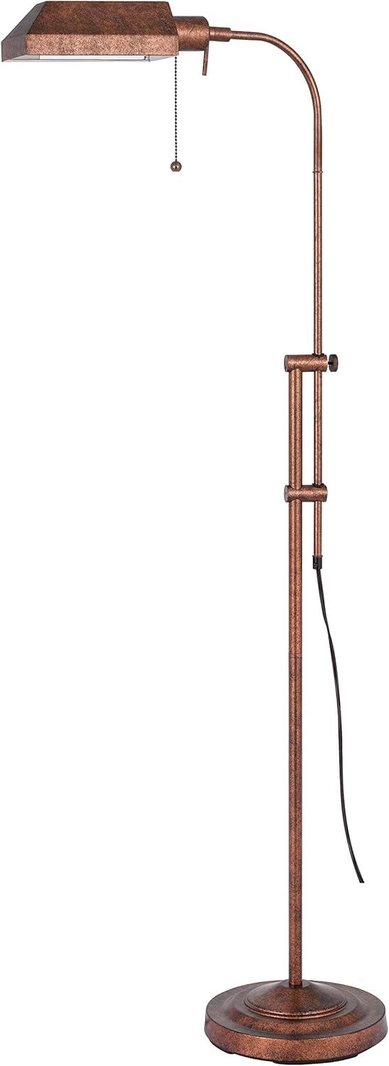 Adjustable Traditional Pharmacy Floor Lamp in Rust Finish