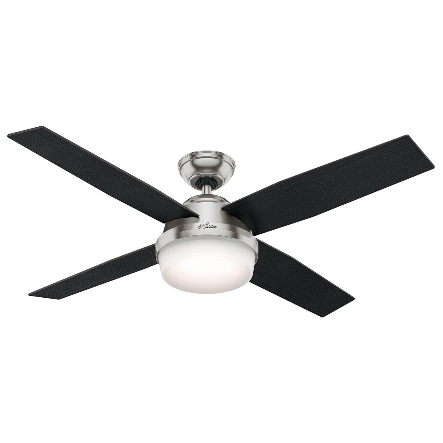 Dempsey 52" 4 - Blade Contemporary Indoor Ceiling Fan with Lights and Remote