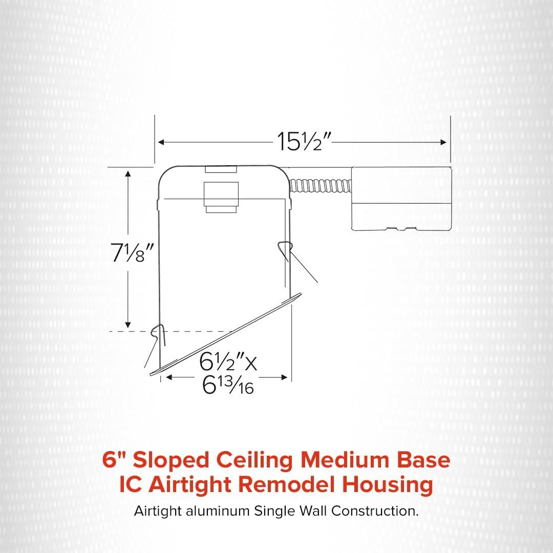 Air-Tight IC Rated Remodel Recessed Lighting Housing