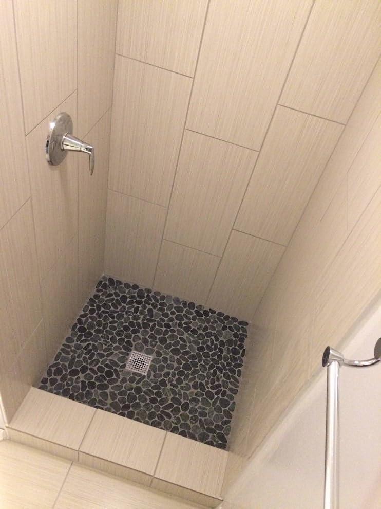 Congo Random Sized Natural Stone Mosaic Tile in Black