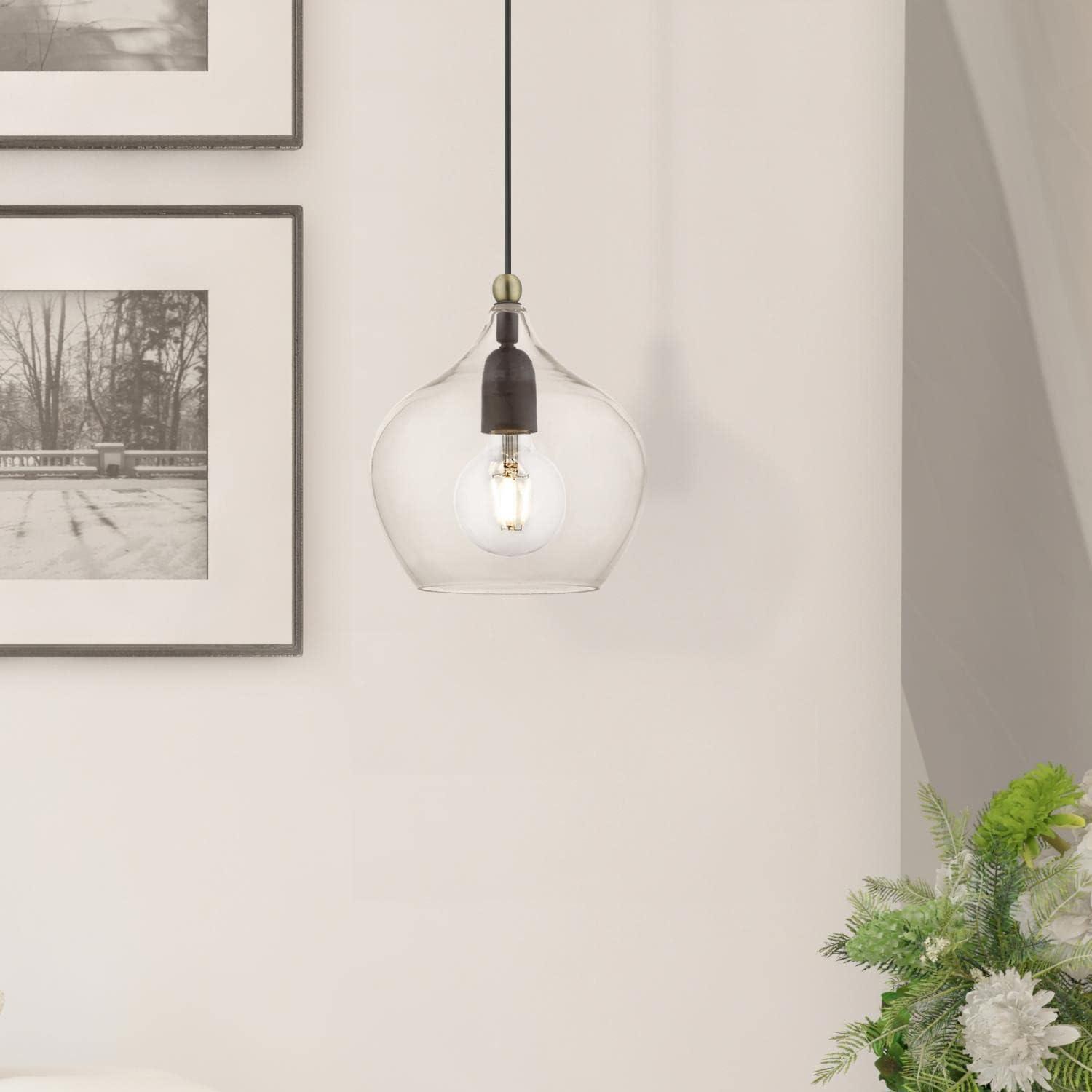Livex Lighting Aldrich 1 - Light Pendant in  Bronze/Antique Brass