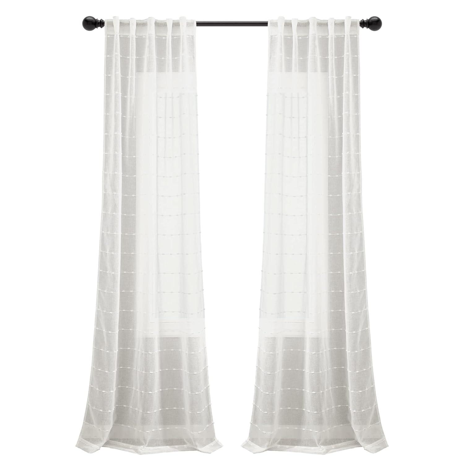 Lush Decor Solid Sheer Curtain Panels (Set of 2)