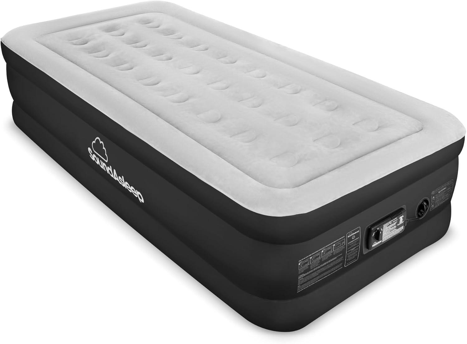 SoundAsleep Dream Series Air Mattress with ComfortCoil Technology & Internal High Capacity Pump -  Twin Extra Long (XL) - Blue
