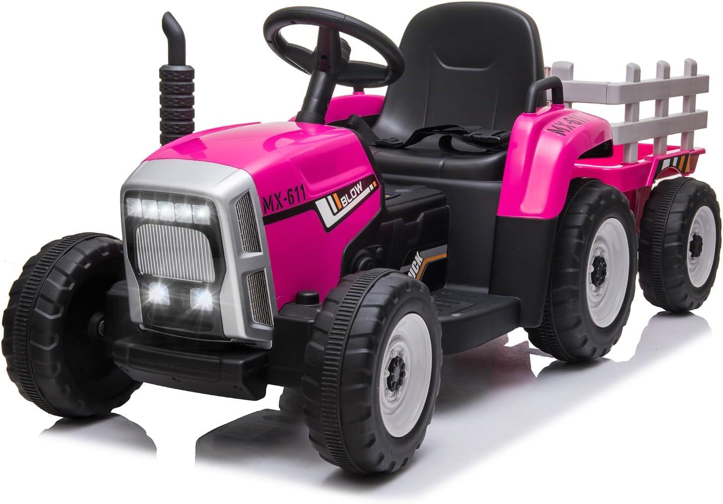 12V Rose Electric Tractor with Remote and Trailer